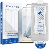 Doos en verpakking met twee Coverzs screenprotectors voor smartphone.