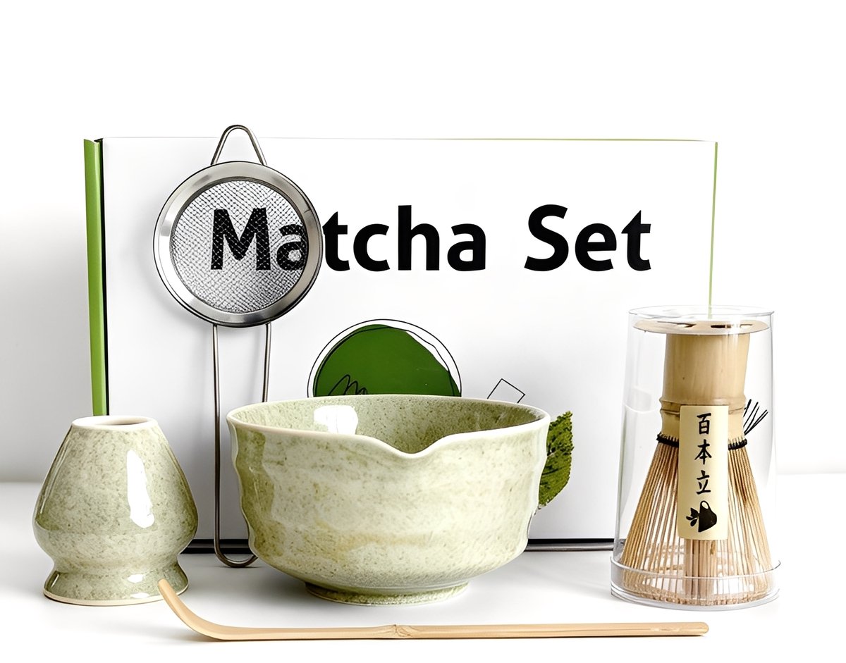 6-delige set - matcha set - matcha - Japanse theeset - Keramische matchaset