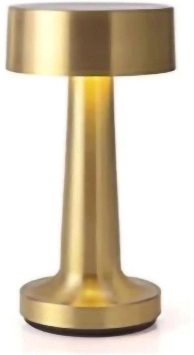 GELLDG Tafellamp - Tafelaanraaklamp - Vintage design barlamp - Haltervormige LED-barlamp - Oplaadbare LED-barnachtlamp - Met aanraakschakelaar - Geschikt voor nachtclubs, feesten, schrijfkamers - Goud