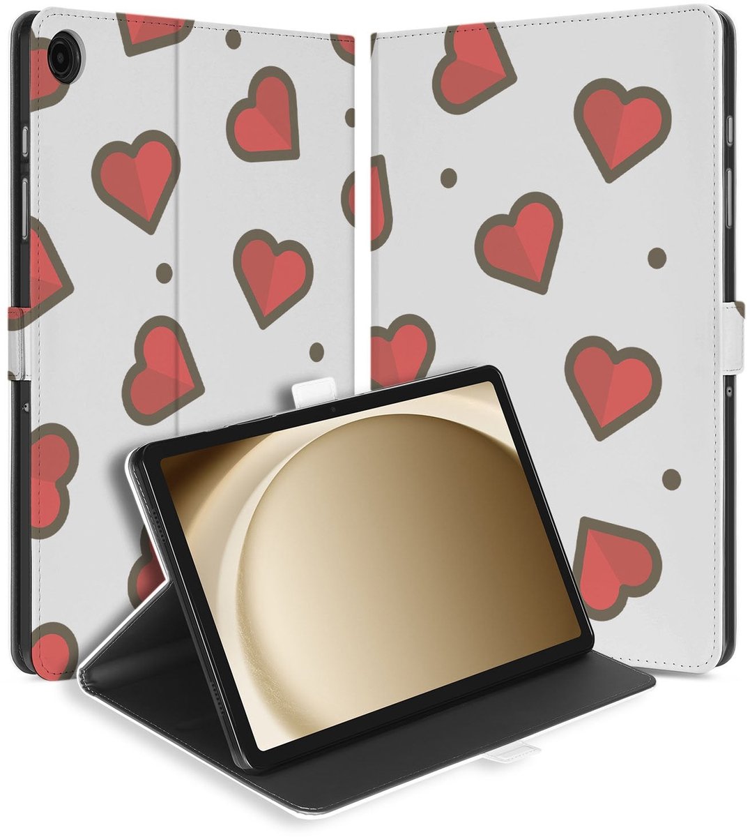 Tablet Book Case Hearts Samsung Galaxy Tab A11 Plus