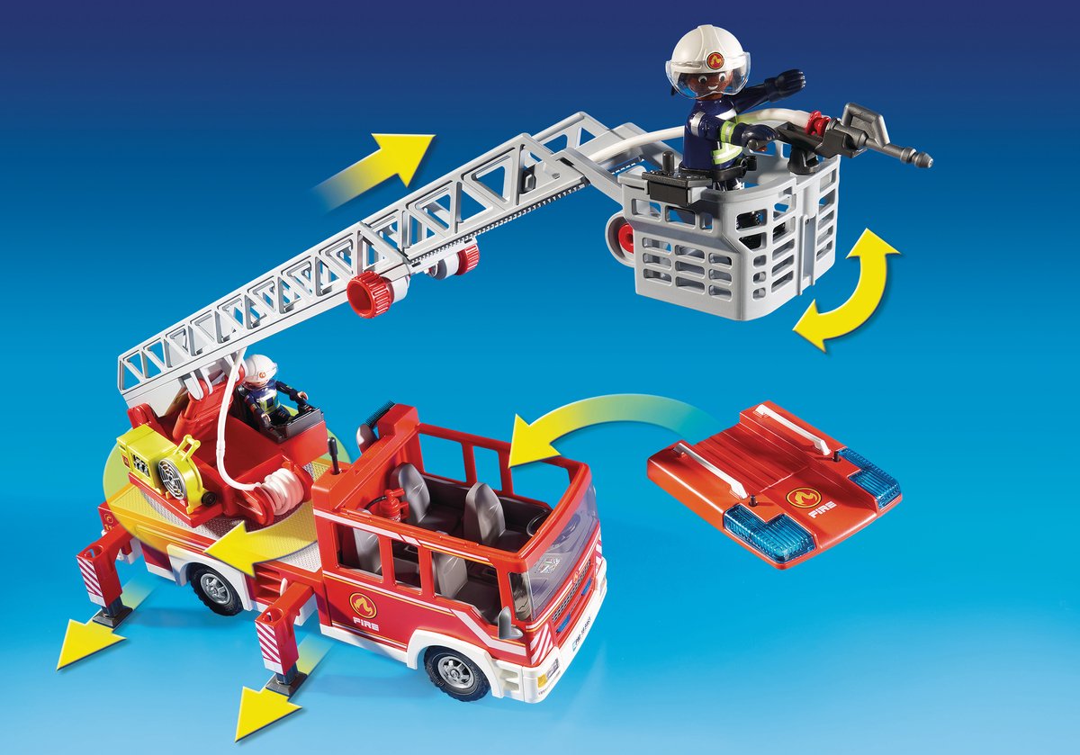 PLAYMOBIL City Action Brandweer ladderwagen - 9463 — afbeelding 15