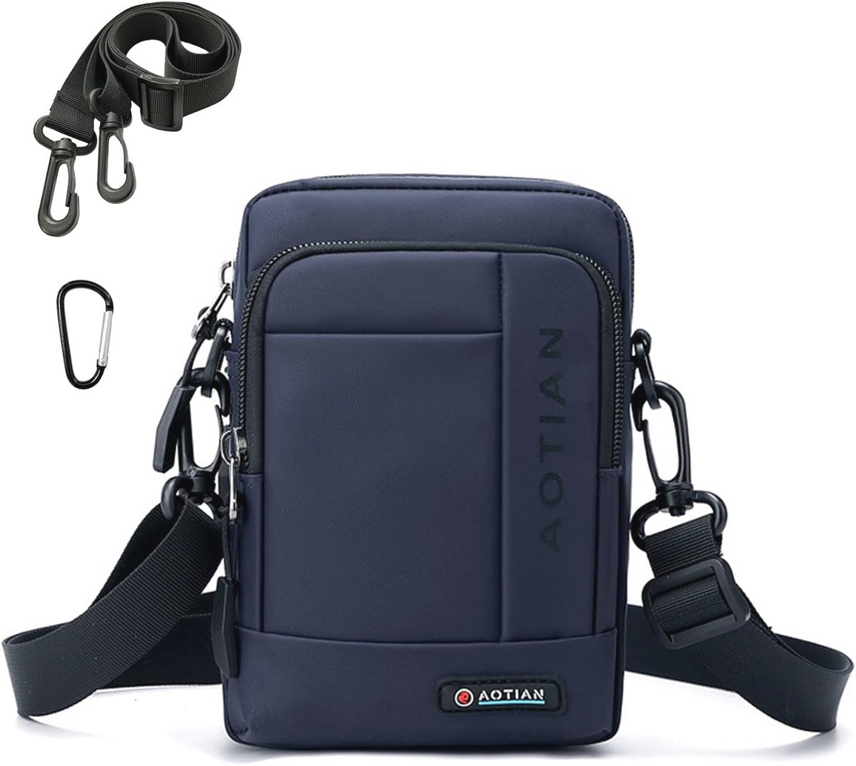 Draagbare 3-in-1 schoudertas voor mobiele telefoon voor heren - Waterdichte sling crossbody tas voor reizen