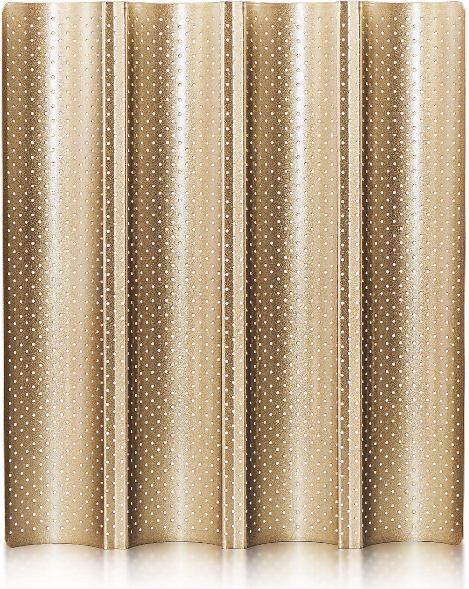 Geperforeerde Franse Brood Bakpan 15" x 13" voor 4 Baguettes - Premium Anti-aanbak Toast Mold