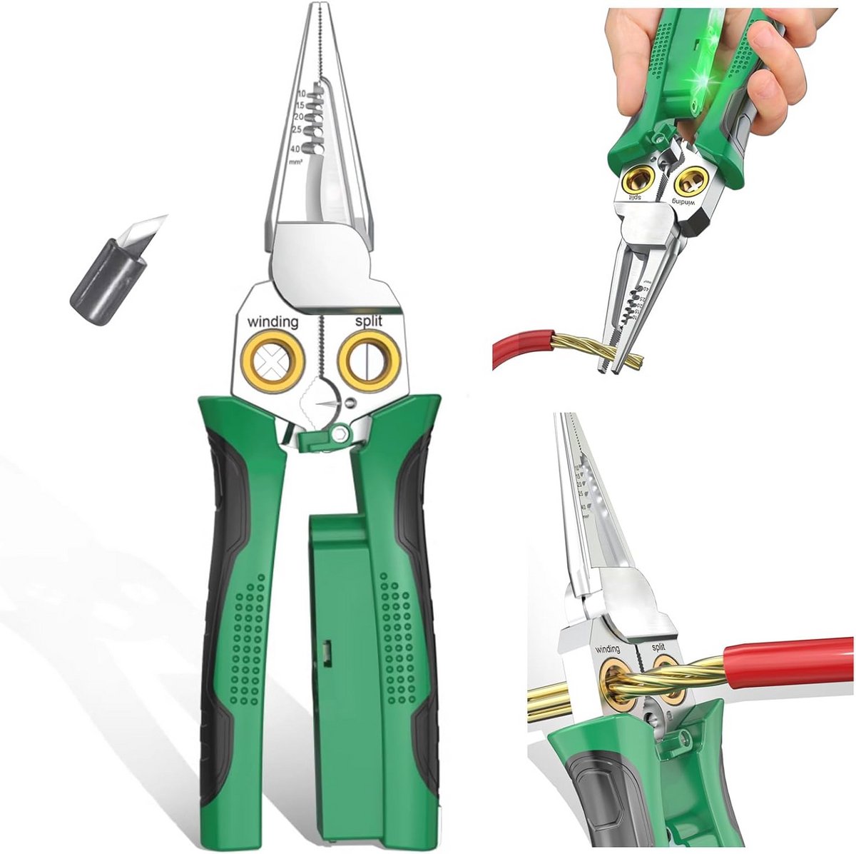8-in-1 Draadstripper met Meetfunctie en Kabelschaar