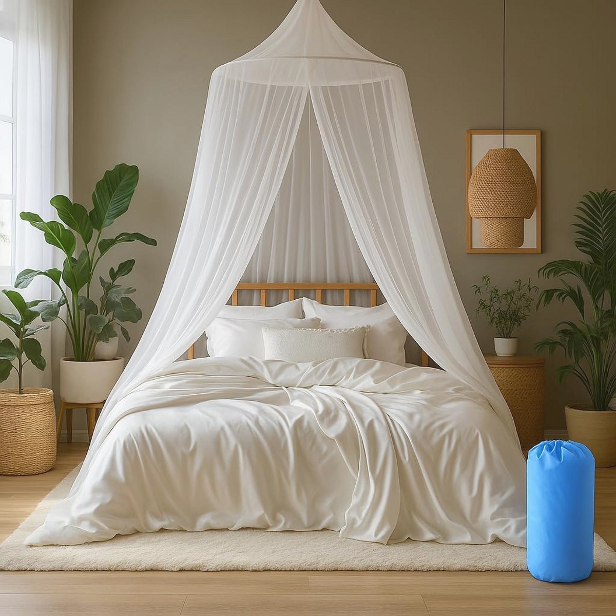 Mosquito net for bed - Extra long canopy for girls - Essential summer cover