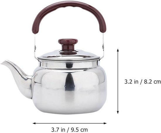 Waterketel 750 ml roestvrij staal vintage fluitketel voor keuken en camping — afbeelding 4