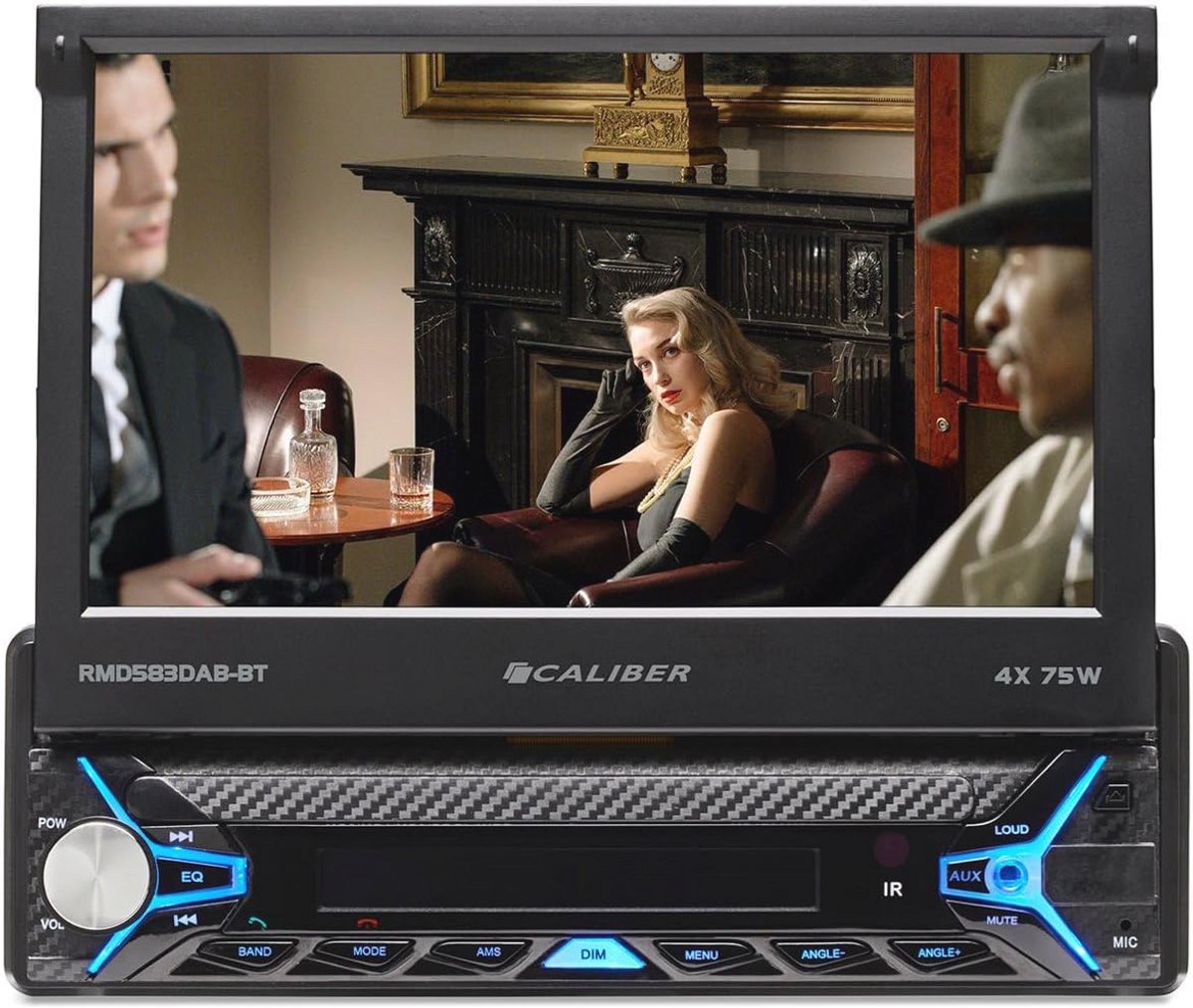 Autoradio met klapscherm en touchscreen - DAB+ - Bluetooth - USB - SD - AUX - 1 DIN - achteruitrijcamera-ingang