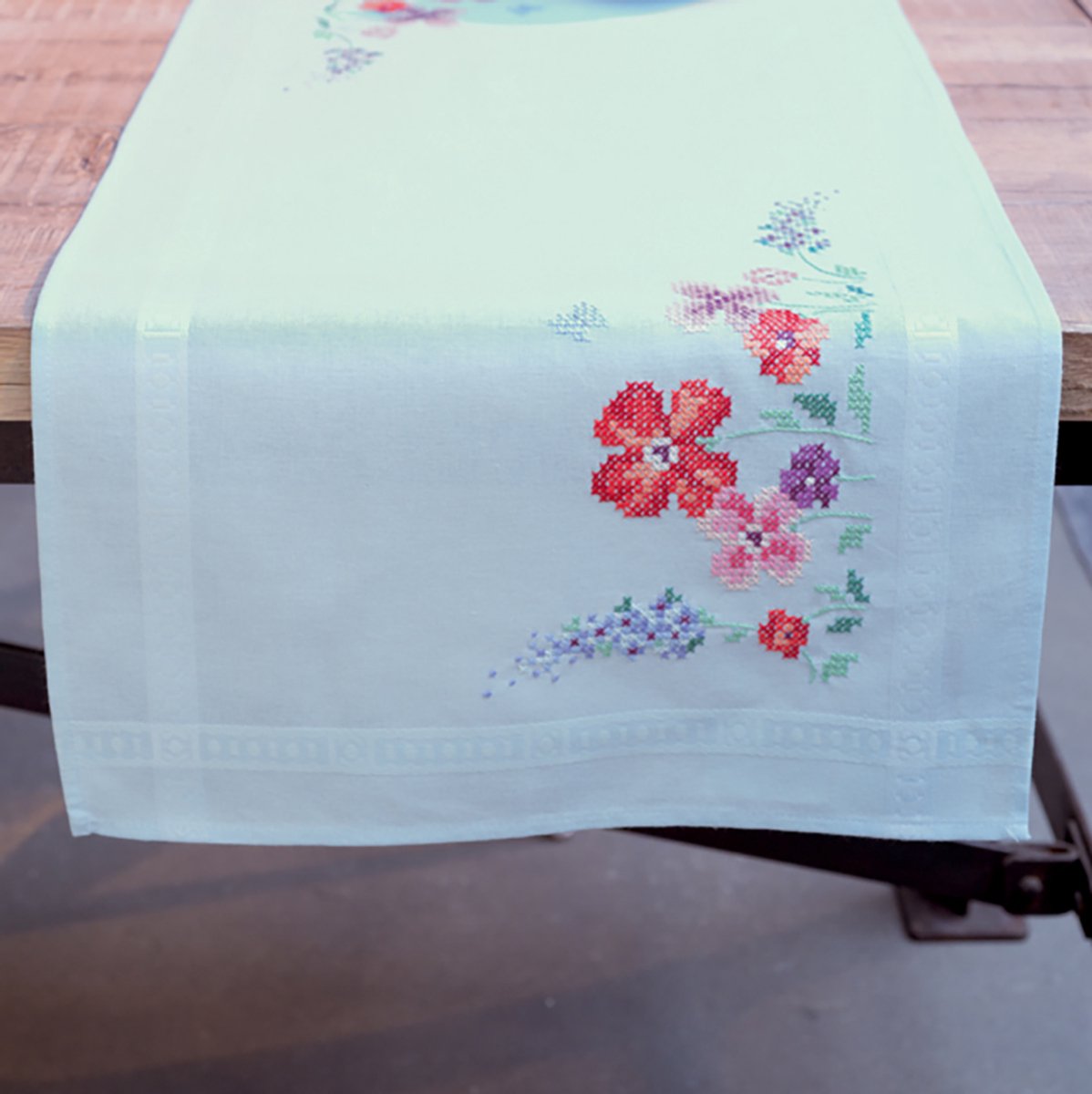 Vervaco - Loper kit - Zomerbloemen - PN-0149762 - Borduren - Borduurpakket - Borduurpakket volwassenen - Borduurpakket kind