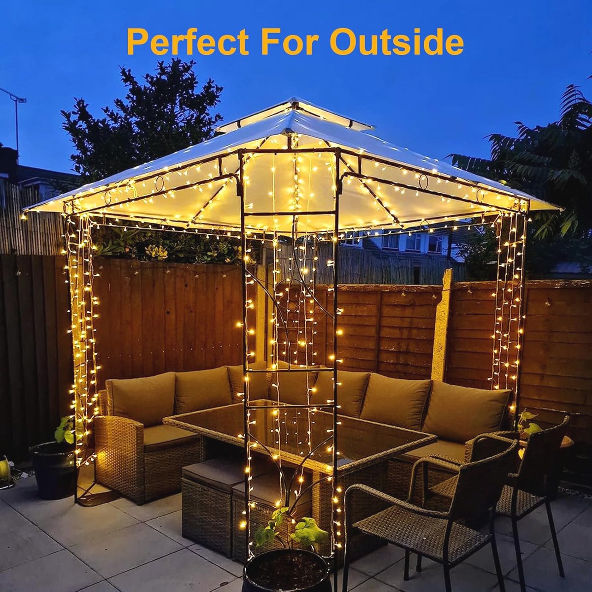 Waterdicht led-lichtsnoer voor buiten en binnen - 2m, 20 leds met timer voor sfeervolle decoratie — cadeau in Wonen & Interieur - foto 7