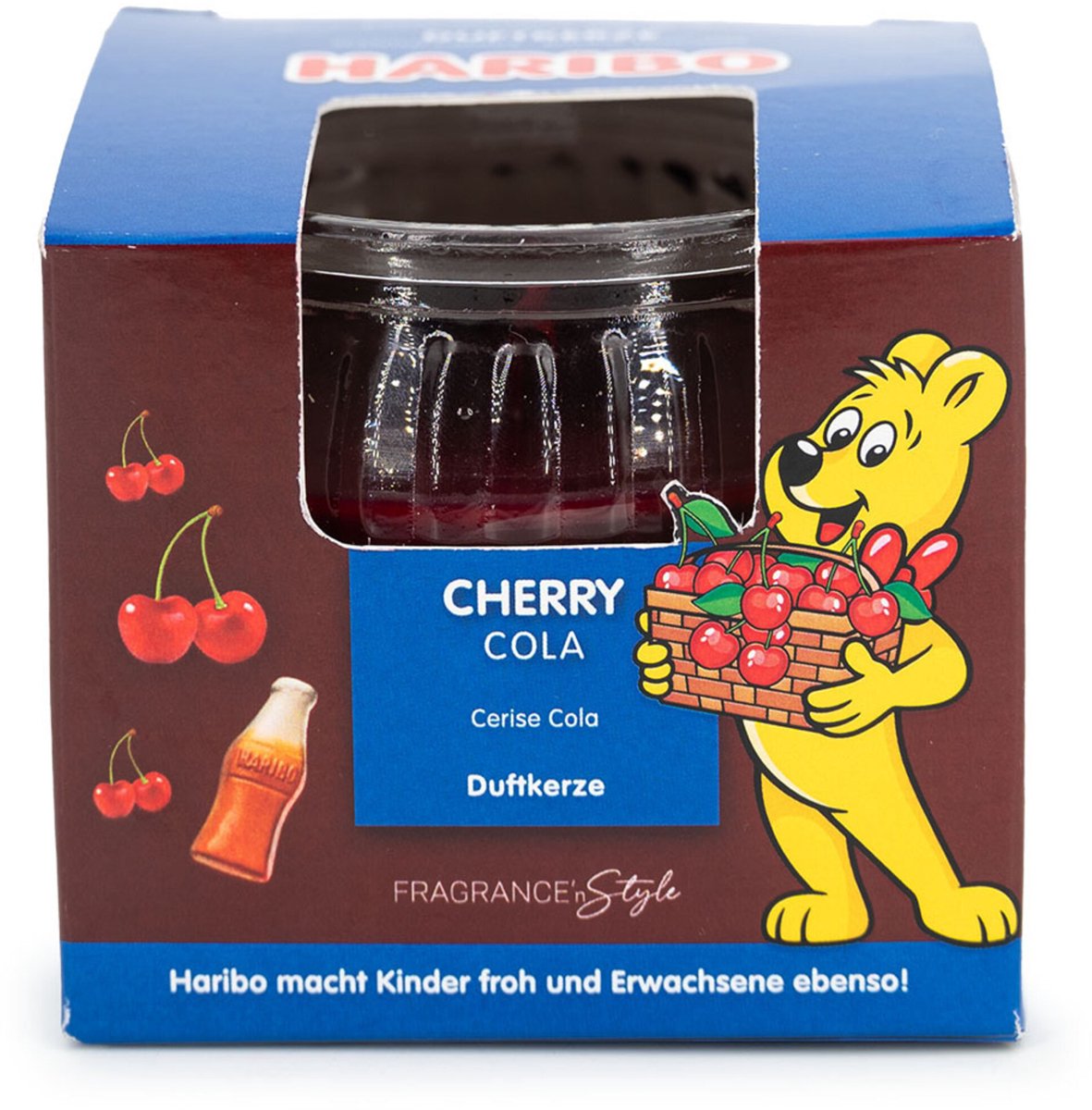 Haribo Geurkaars - kers-cola - 200 g - was - met geur donkerrood
