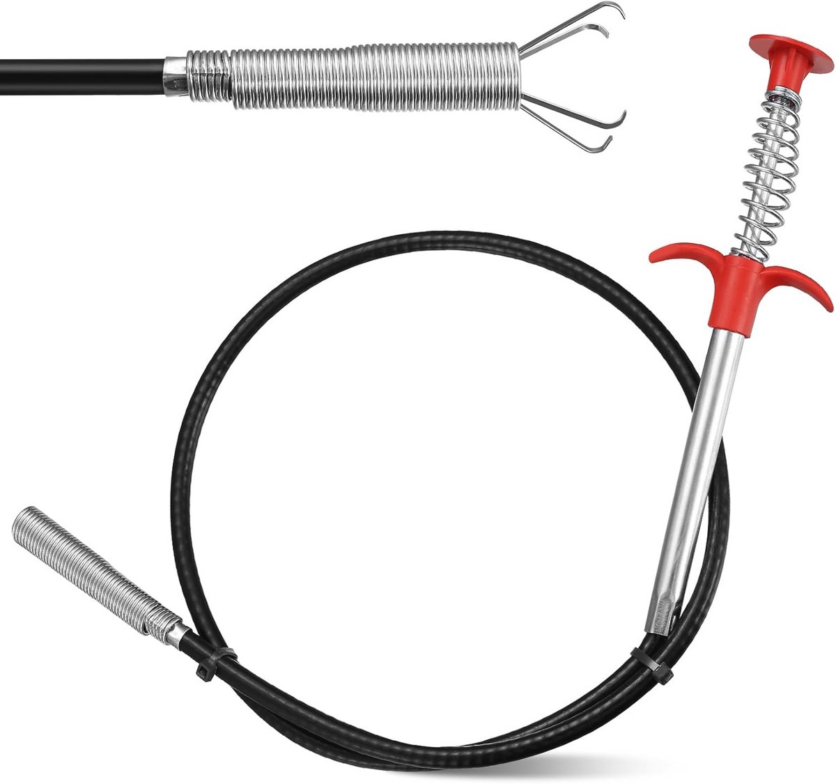 Afvoerreiniger Telescoop Grijper 90 cm - Flexibele Spiraal voor Keuken en Badkamer