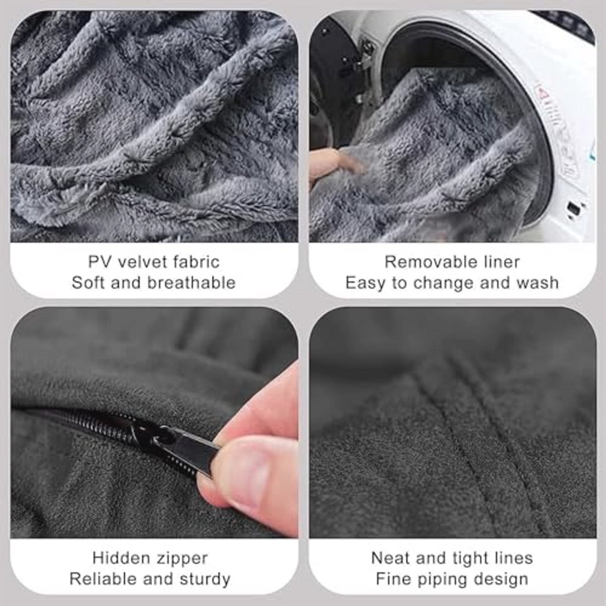 Zachte XXL Faux Fur Zitzak Hoes voor Volwassenen - Grote Ronde Lazy Sofa Bed Cover