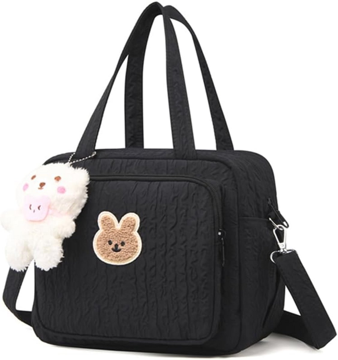 Lushandy Baby Diaper Bag Tote,Cute Mommy Diaper Crossbody Travel Bag,Multifunctional Storage Bag