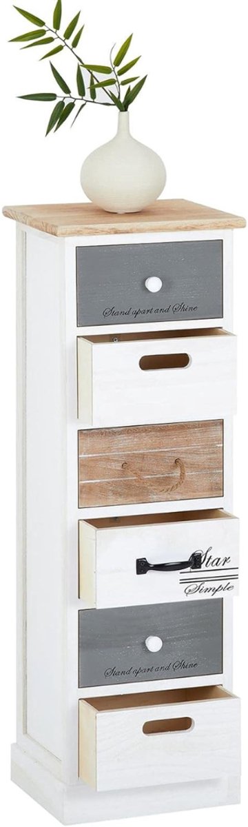 White-Label® Ladenkastje - Ladeblok Bureau Organizer - Archiefkast -Wit