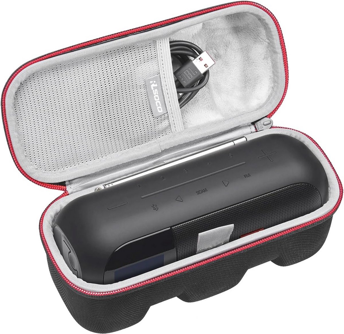 Hoes voor Bluetooth luidspreker en draagbare radio - Zwart