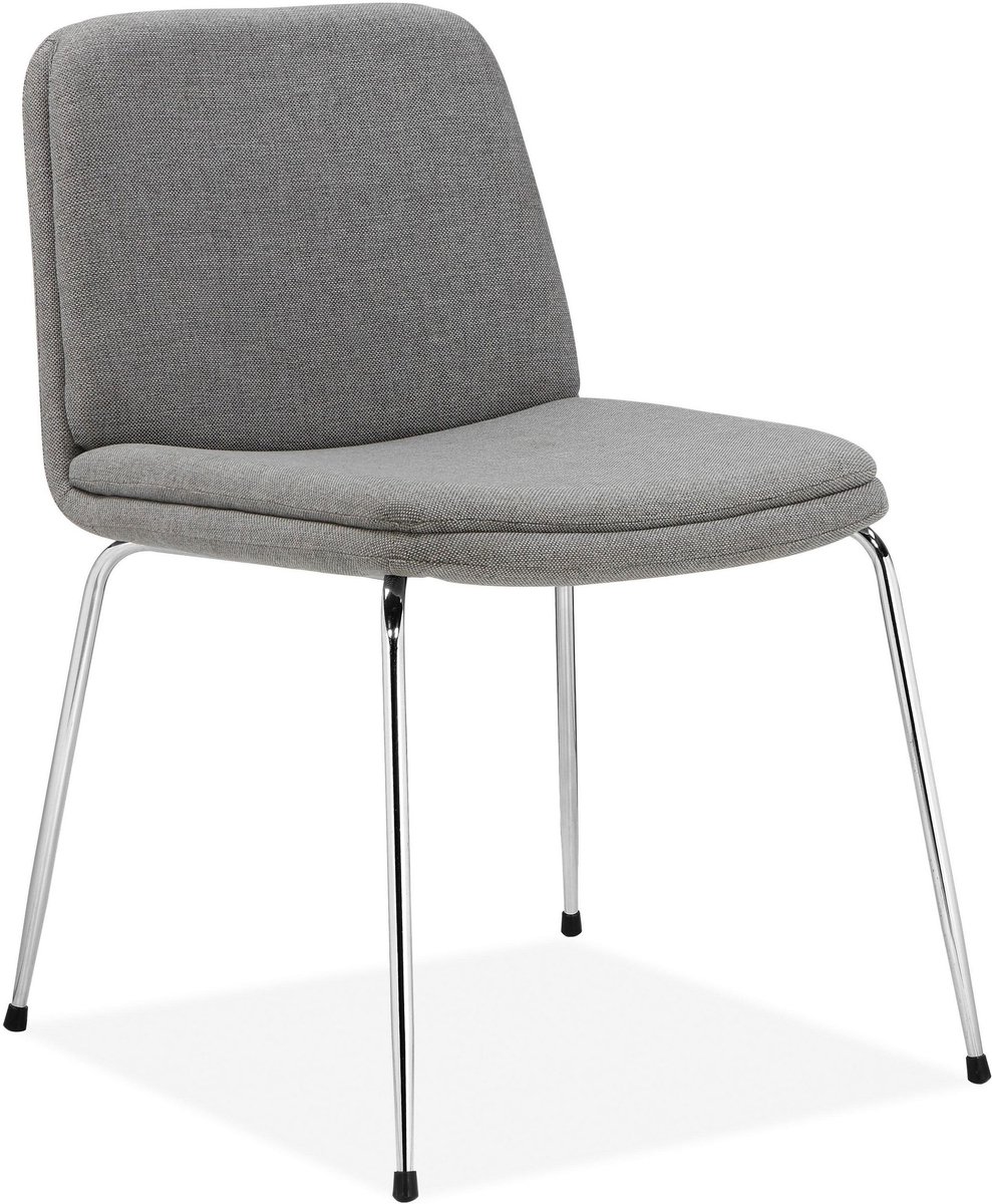 Notio Living Heine-Eetkamerstoel - Grijs PU - Set van 2