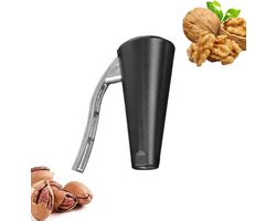 Notenkraker - Walnoten En Hazelnoten Kraker - Notenschiller - Multifunctionele schiller - Aluminum Alloy - Comfortabel handvat - Gemakkelijk te pellen - Geschikt voor walnoten, kastanjes, hazelnoten, amandelen - Zwart