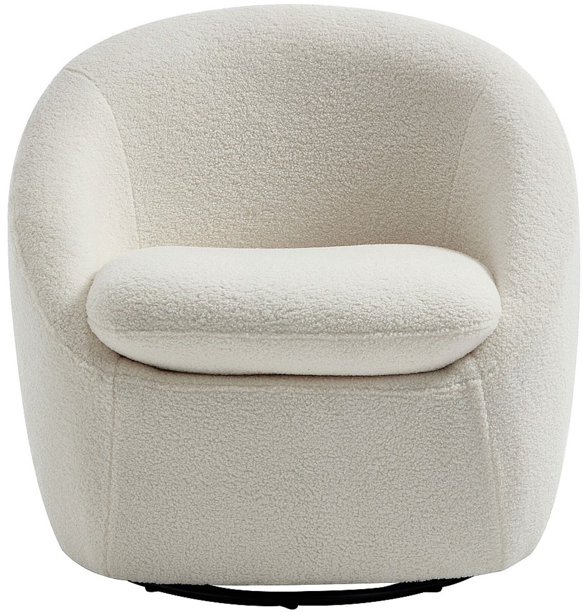 Vente-unique Draaiende fauteuil in boucléstof - NETALIO Wit