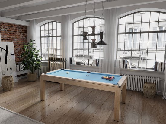 Moduleerbare tafel - Biljart en tafeltennis BALTHAZAR - 213 x 112 x 81.5 cm - Blauw L 213.4 cm x H 81.5 cm x D 111.8 cm van Modu — afbeelding 4