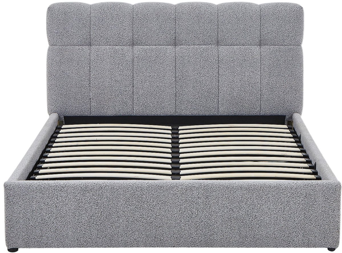 Vente-unique Bed met opbergruimte stof grijs 140 x 190 cm