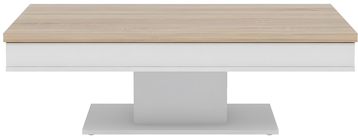 Vente-unique Salontafel ASTULIA - met opbergruimte - Wit - Tafelblad betoneffect