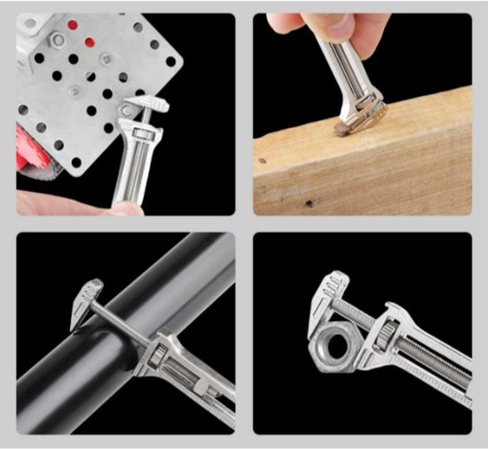 Mini Multitool Wrench - Compact Titanium Multitool - Multifunctionele Flesopener - voor Dagelijks Prep - Backpacking - Camping - zilver - 6×2×1cm — afbeelding 5