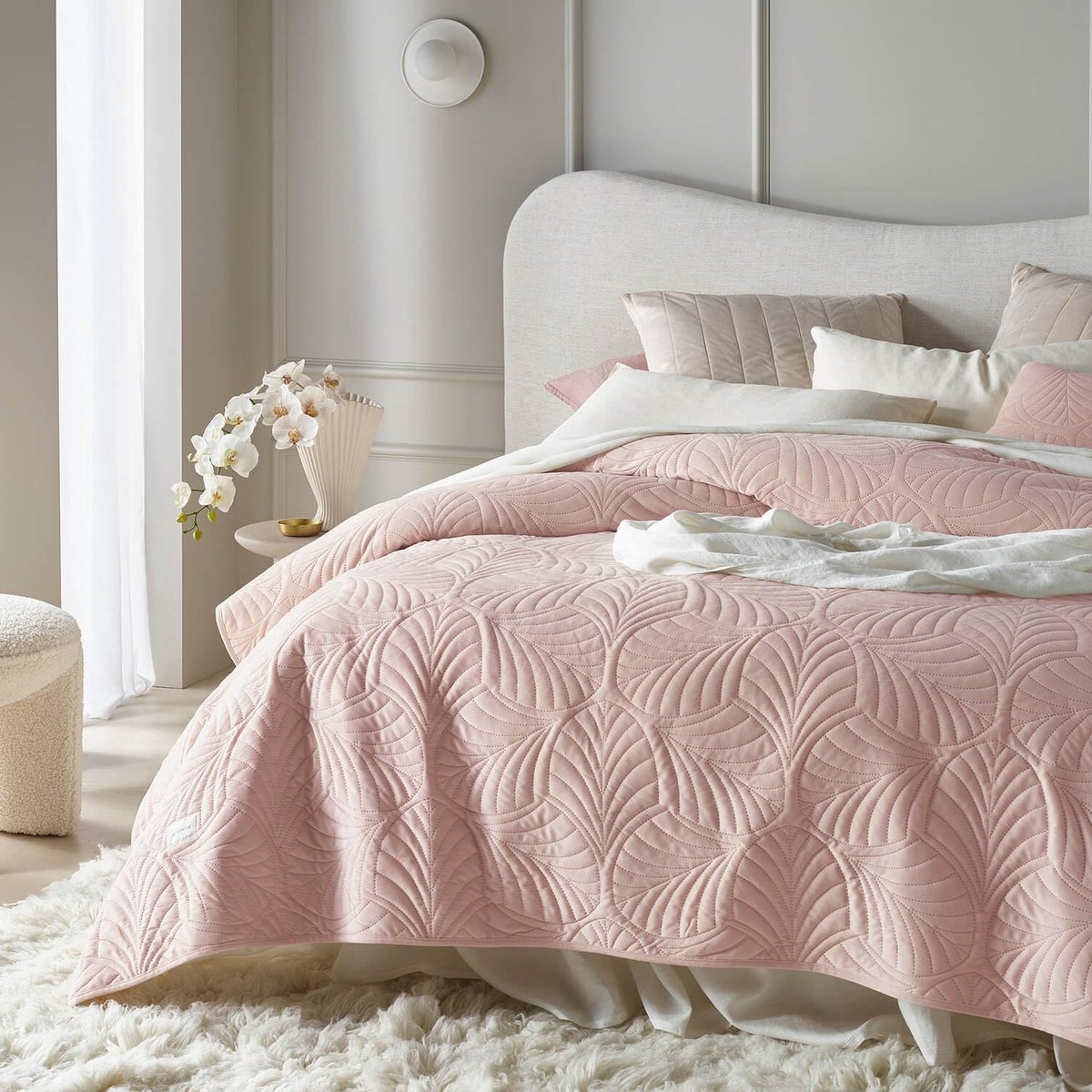 Stunq® Zachte en Comfortabele Poederroze Fleece Dekbedspreidingsset - 170 x 210 cm