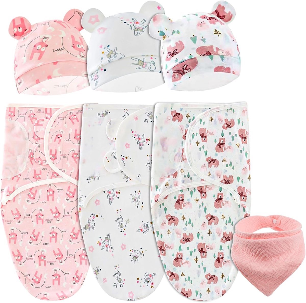 Stunq® Natuurlijke Katoenen Baby Slaapzakjes Set – 0-3 Maanden, Unisex