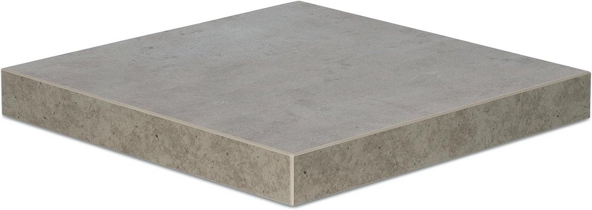 Houten Hoekplank Betonlook Wandrek voor Decoratie 32x32cm