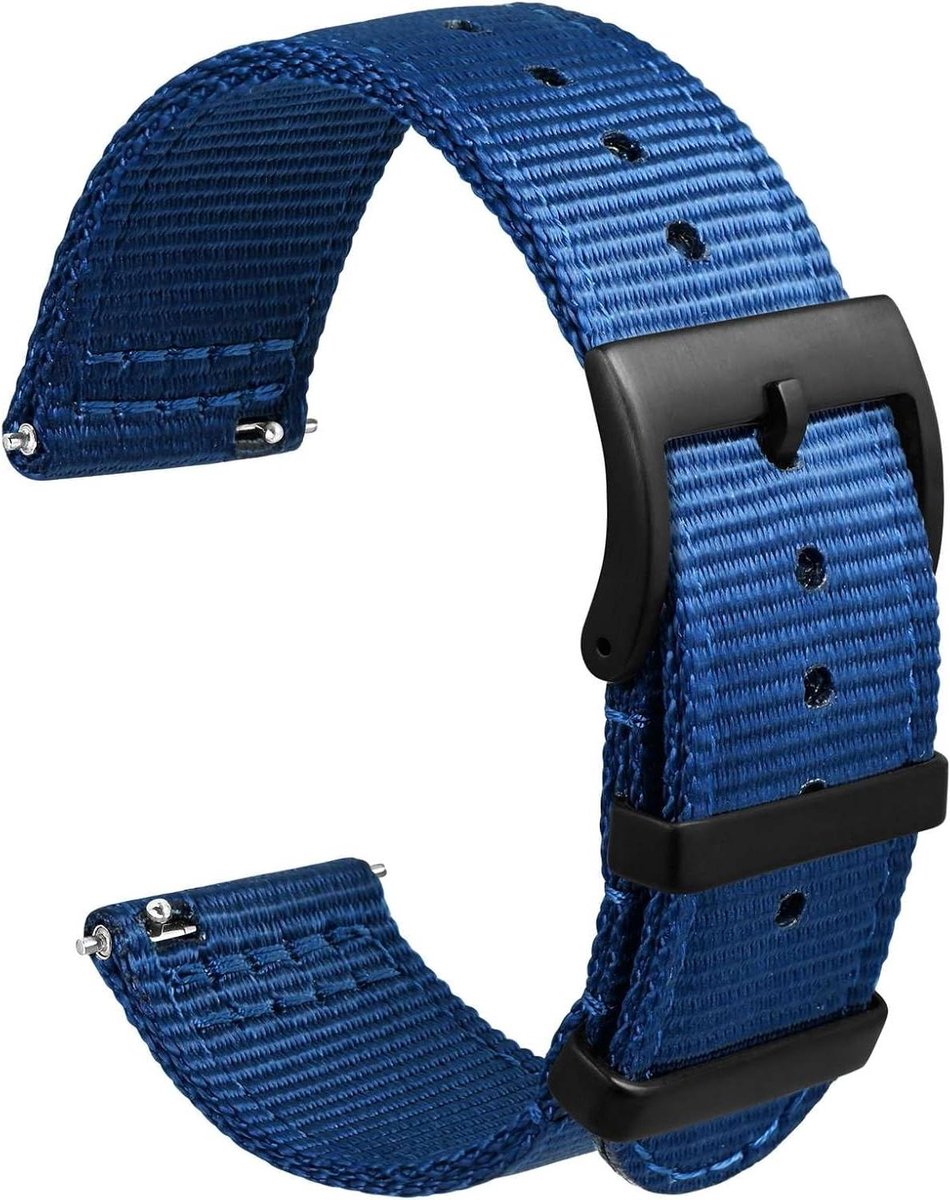 Cosensi - Nylon horlogeband met metalen lus en dubbele laag - Quick Release - Duurzaam - Stijlvol