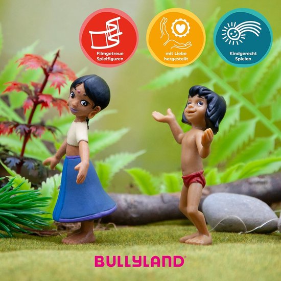 Bullyland 12380 – Speelfiguur Disney Jungle Boek met Mogli – levensecht en detailrijk vormgegeven – ideaal als taartfiguur, verzamelobject of vrolijk cadeau voor kinderen vanaf 3 jaar