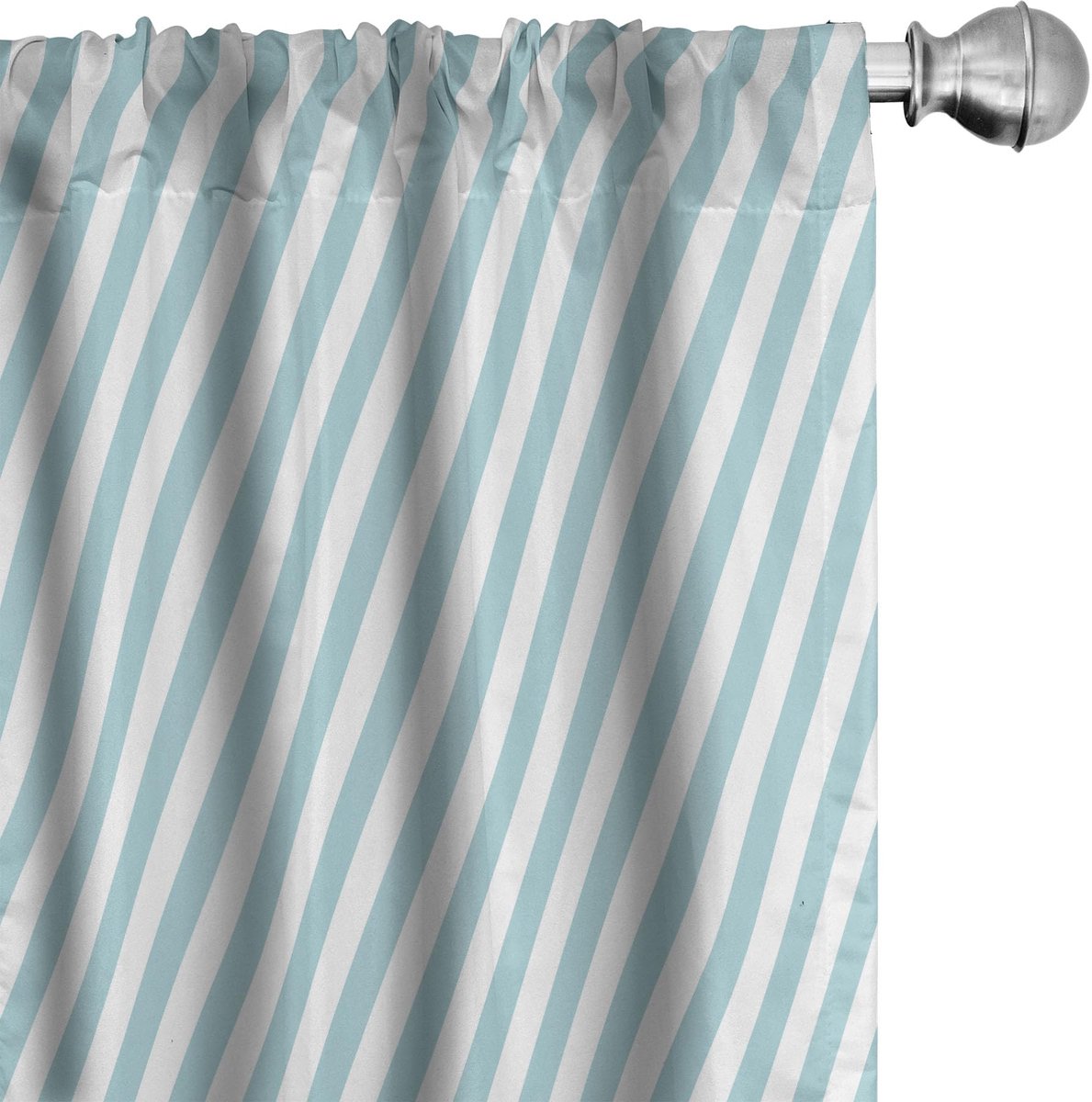 ABAKUHAUS Moderne Gordijnen – 2x75x225 cm – Bleekblauw/Wit, halfdonker, microfaser Blassblauw Wit