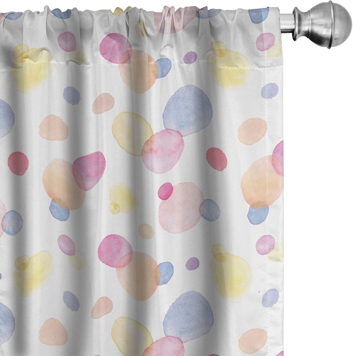 ABAKUHAUS Pastel gordijnen 2-delige set 75x175 cm – microvezel, veelkleurig Mehrfarbig