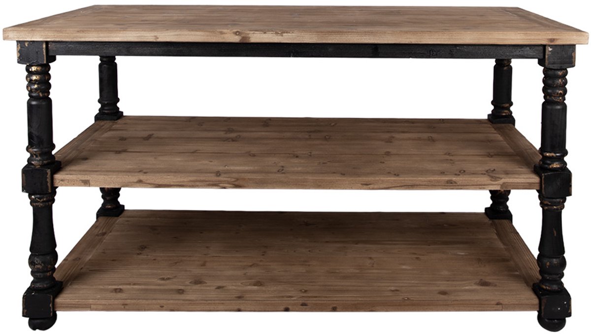 Clayre & Eef Presentatie Tafel 180x100x85 cm Zwart Hout