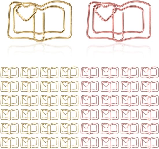 4 gouden metalen paperclips voor bullet journals en notitieboekjes