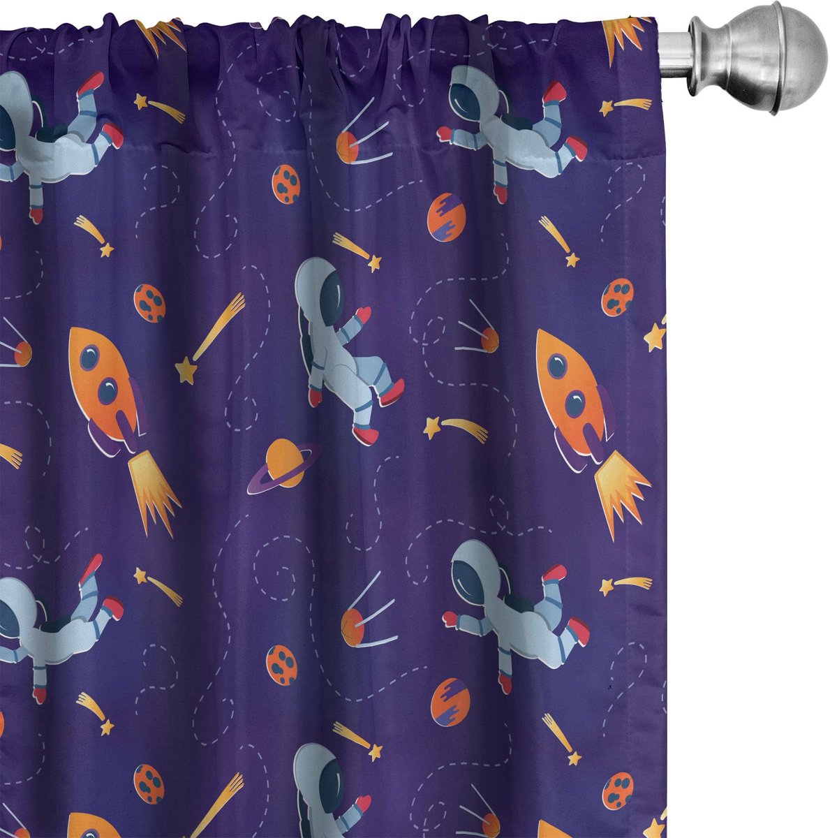 ABAKUHAUS Galaxie Gordijnen – 2x75x245 cm – Mikrofaser – Halverduistering – Indigo Multicolor