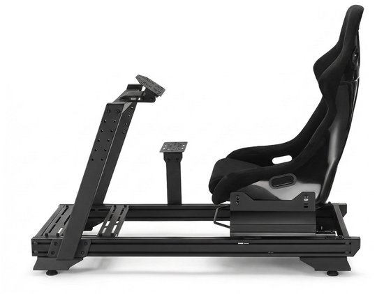 VDD On Pro Sim racing cockpit - Gaming - Zwart - Fiberglass kuipstoel - Aluminium - 66,6 x 139,4 x 111,5 cm - Race cockpit - Racestoel - Sim Racing - Race Simulator van vdd — afbeelding 2