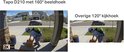 Comparaison de la Tapo D210 avec un angle de vision de 160° et une autre sonnette avec un angle de vision de 120°.