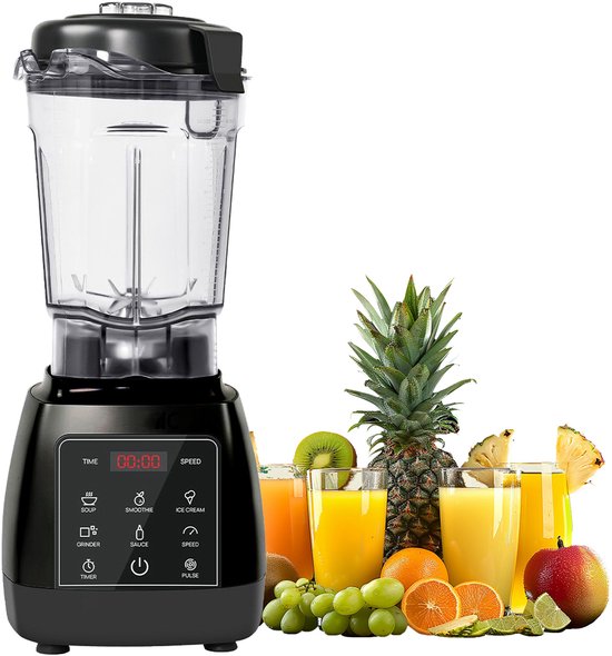 OKWISH Oplaadbare Blenders - Staande Blender Met 9 Snelheden, Blender 2L Tritan Voor Soep En Smoothies, Roestvrijstalen Messen, Gezonde Voeding Blender, Zwart