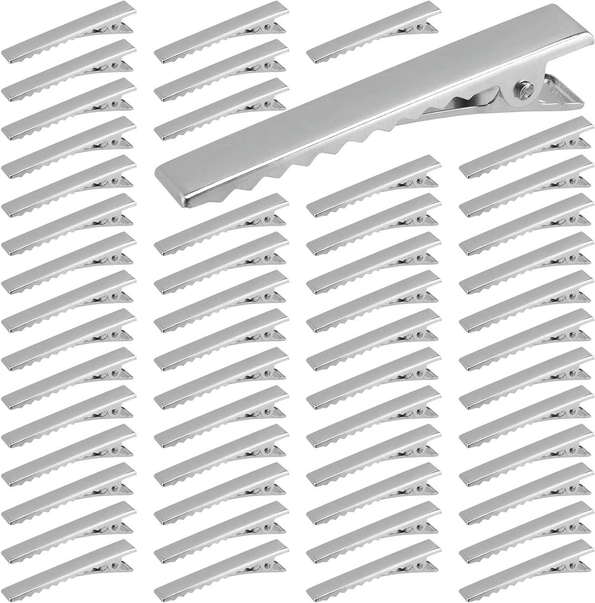 Cosensi - Haarclips Alligator 45mm (600 stuks) DIY Haaraccessoires Zilverkleurig