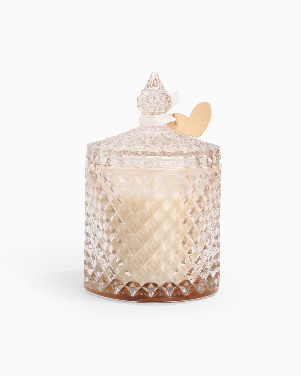 Luxe Geurkaars Kristal met deksel | Stationery & Gift
