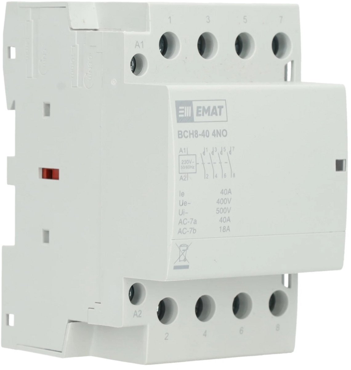 EMAT magneetschakelaar 230/400V 40A 4 maak en 0 verbreek (85010008)