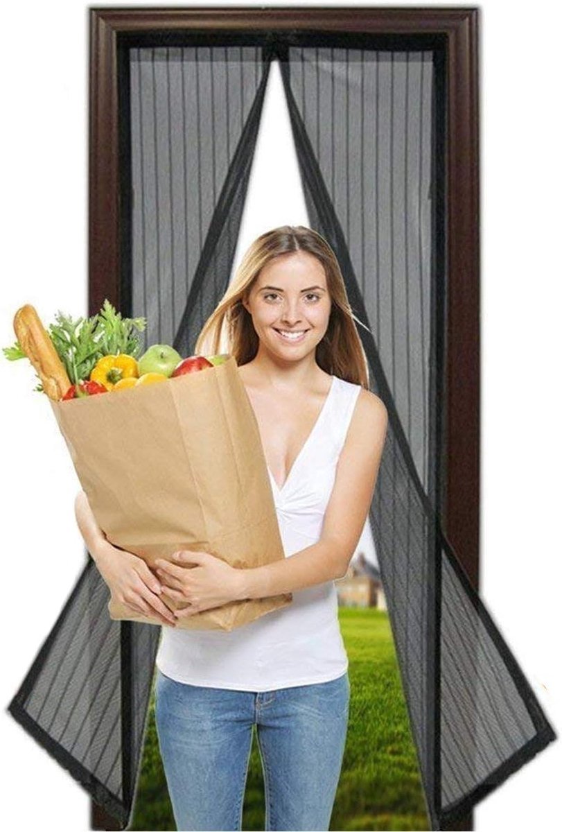 Stunq® Magnetische Deurhor voor Insectenbescherming - Zwart - 210 x 90 cm