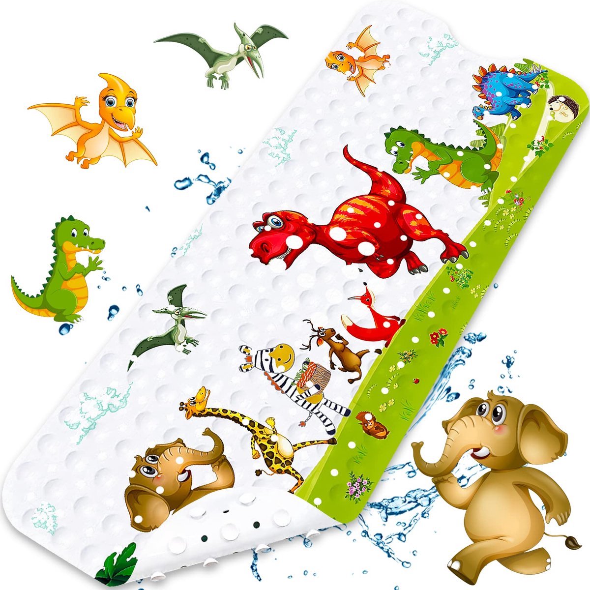 Stunq® Antislip Badmat 100x40cm - Extra Lang, Machinewasbaar met Zuignappen