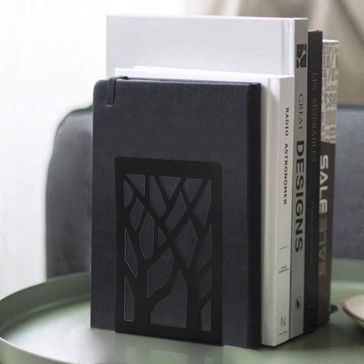 Stunq® Robuuste Metaal Boekenkasten Set van Vier met Verstelbare Ondersteuning