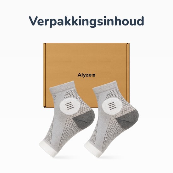 Chaussettes de neuropathie Alyze - Taille 36-42 - Bas de compression - Chaussettes de soutien médical - Diabète - Lit - Chaussettes de sommeil - Circulation sanguine et Course à pied