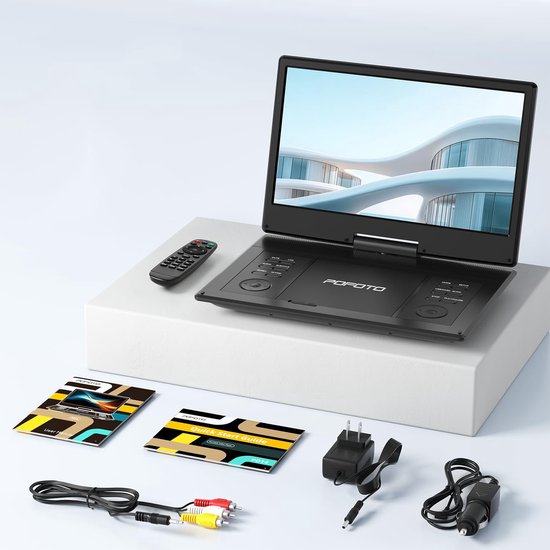Draagbare DVD Speler Auto - 15,7 inch - Draagbare DVD Speler - USB - 14 Inch Draaibaar HD Scherm - Voor SD-kaart/USB/Sync TV - DUBBELE LUIDSPREKERS - 4000mAh BATTERIJ - Zwart - PD14 van other — afbeelding 3