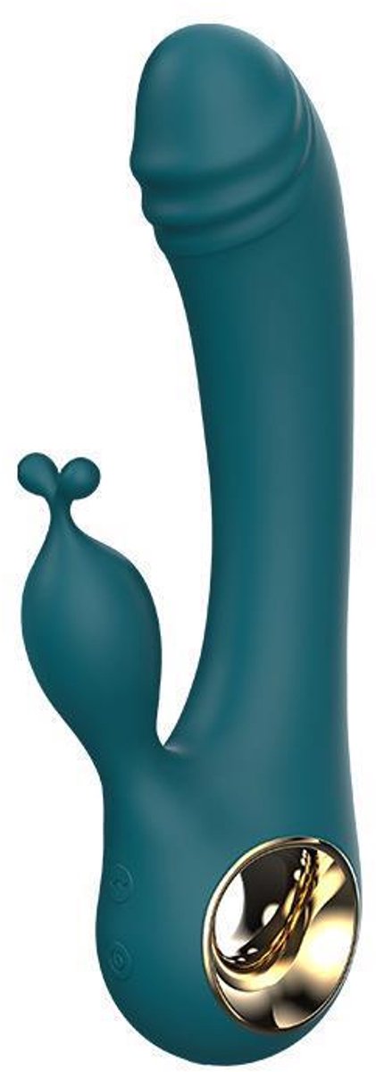 Daity Tarzan Vibrator – Stotende Dildo Vibrator met Pulsing Functie – Konijnvormige G-punt Vibrator met 10 Vibratiestanden – Vibrators Sex Toys voor Vrouwen-Donkergroen