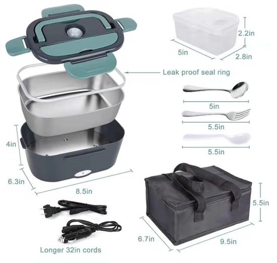 200 W Eénknopsschakelaar Elektrische Lunchbox - Voedselverwarmer 220 V Zelfverwarmend