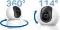 Tapo C230 beveiligingscamera die 360° horizontaal en 114° verticaal kan draaien.